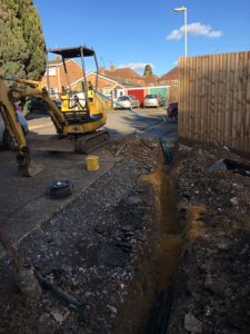 New Water Main Alresford AFriend Drainage Services Andover Basingstoke Eastleigh Portsmouth Southampton Guildford Winchester Hampshire Surrey