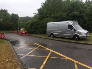 40mm Impact Moleing Winchester Service Station - AFriend Drainage Services Andover Basingstoke Eastleigh Portsmouth Southampton Guildford Winchester Hampshire Surrey