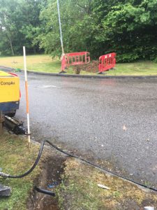 40mm Impact Moleing Winchester Service Station - AFriend Drainage Services Andover Basingstoke Eastleigh Portsmouth Southampton Guildford Winchester Hampshire Surrey